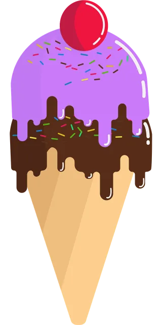 Ice cream Cherry Strawberry Stickdatei