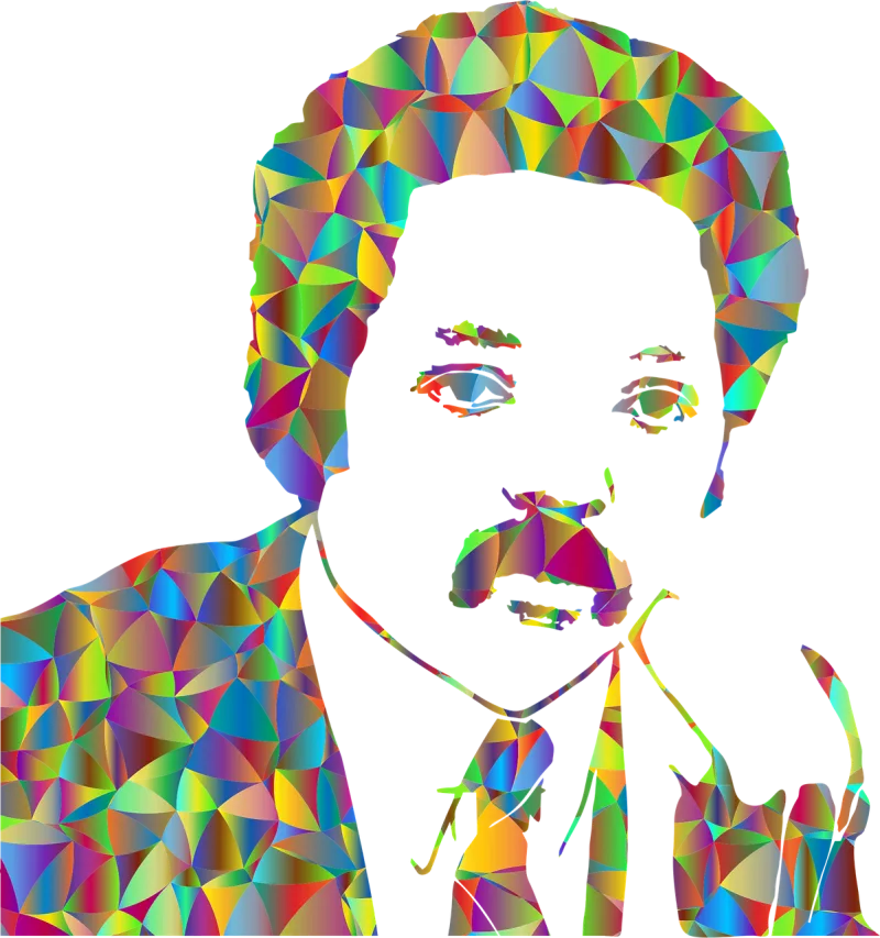 Jesse jackson Portrait Geometric Stickdatei – Kinder