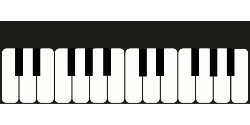 Piano Music Keyboard Stickdatei – Musik