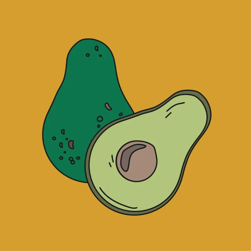 Avocado Slice Heal Stickdatei – Essen & Trinken