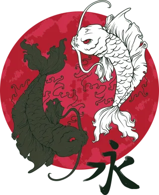 Coy Japan Fish Stickdatei