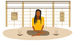 Meditation Yoga Relaxation Stickdatei