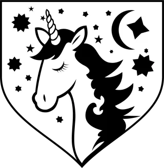 Unicorn Horse Horn Stickdatei
