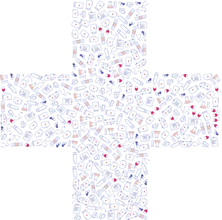 Cross First aid Medical Stickdatei