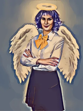 Teacher Angel Halo Stickdatei