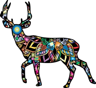 Deer Animal Nature Stickdatei