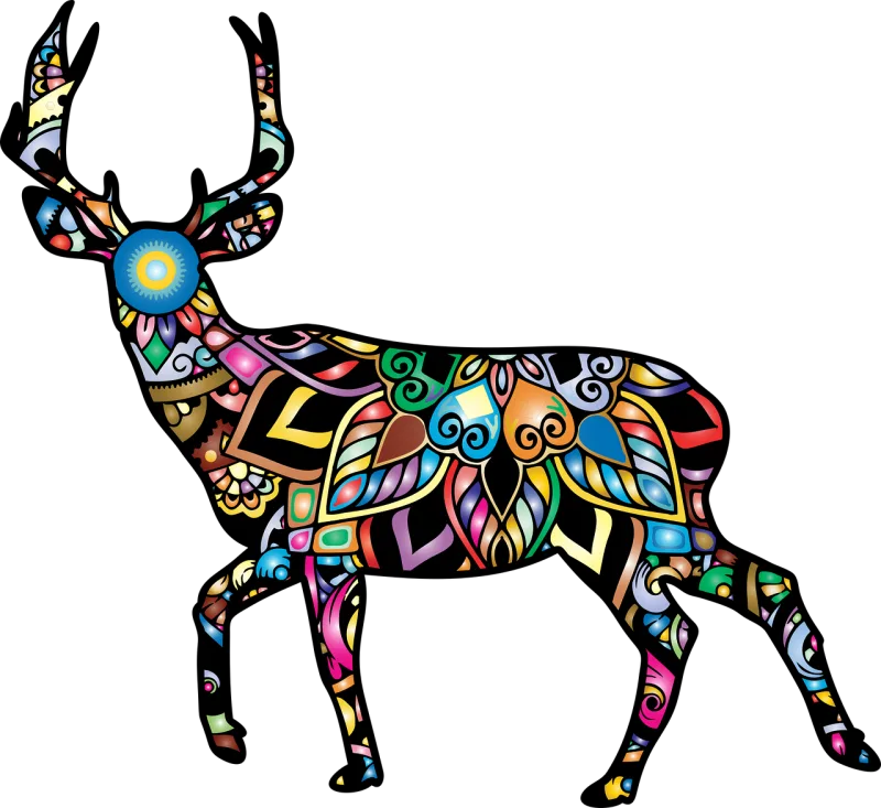 Deer Animal Nature Stickdatei – Tiere