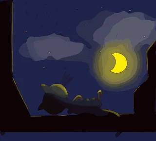 Cat Night Moon Stickdatei