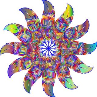 Mandala Feather Line art Stickdatei
