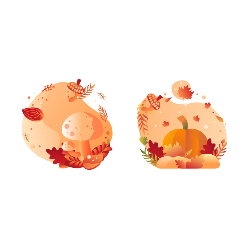 Autumn Mushroom Season Stickdatei – Natur