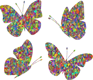 Butterfly Low poly Geometric Stickdatei
