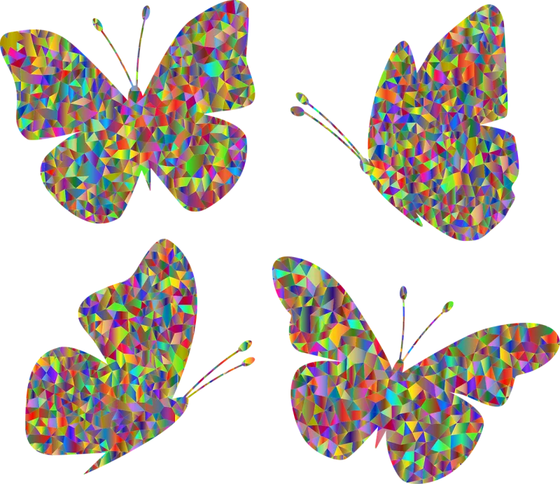 Butterfly Low poly Geometric Stickdatei – Tiere