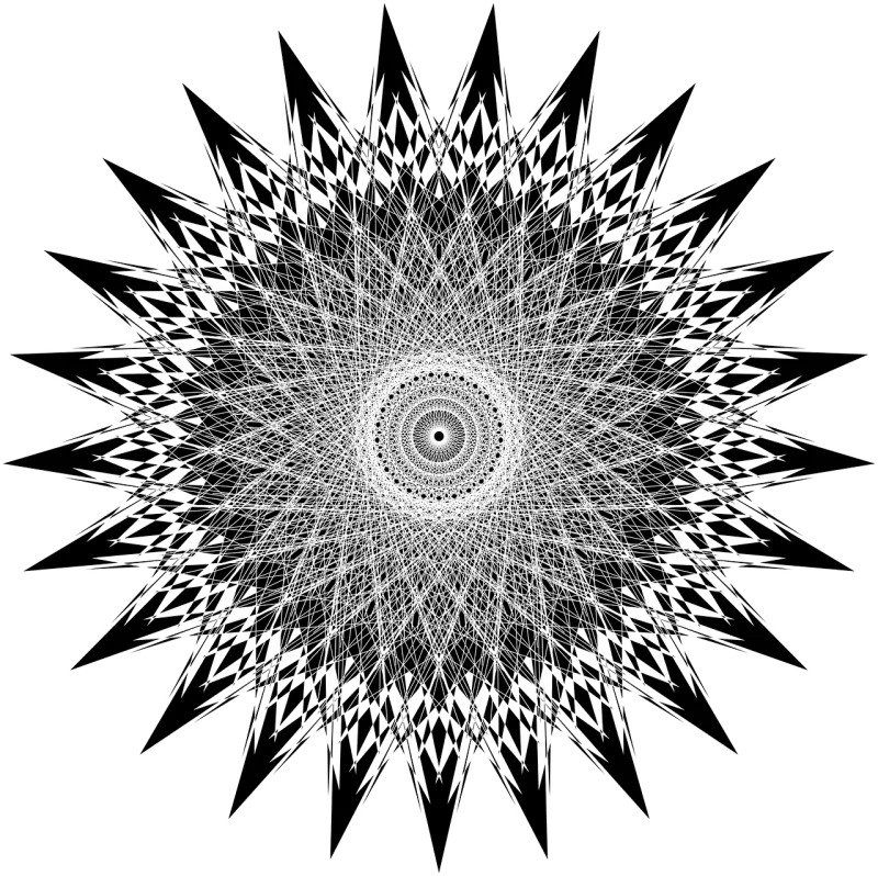 Mandala Star Line art Stickdatei – Weihnachten