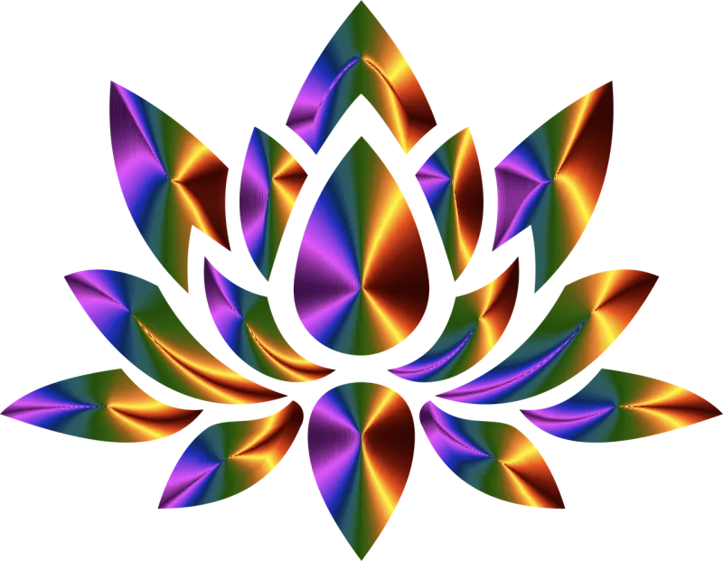 Lotus Flower Colorful Stickdatei – Blumen