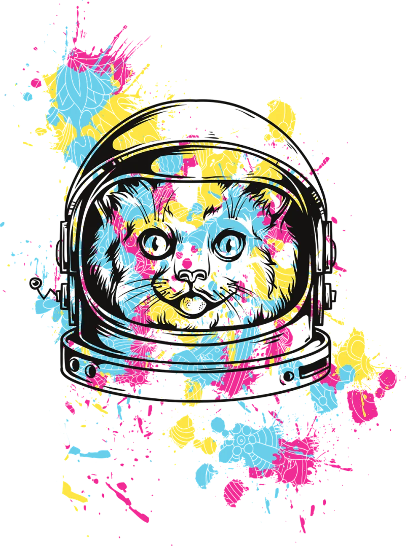 Cat Space Nasa Stickdatei – Kinder