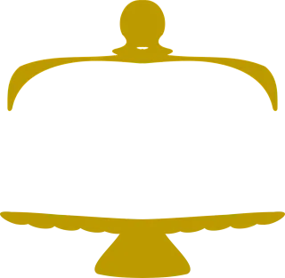 Cake plate Logo Gold Stickdatei – Essen & Trinken
