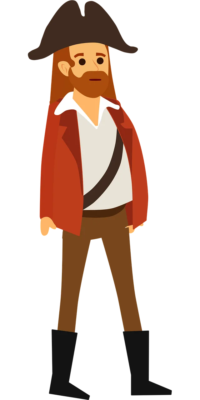 Pirate Man Thief Stickdatei – Kinder