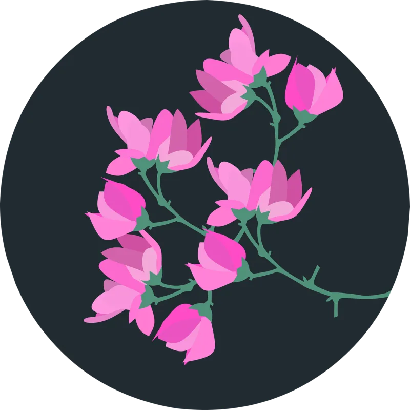Magnolia Flower Spring Stickdatei – Blumen