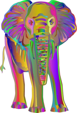 Elephant Animal Metallic Stickdatei – Tiere
