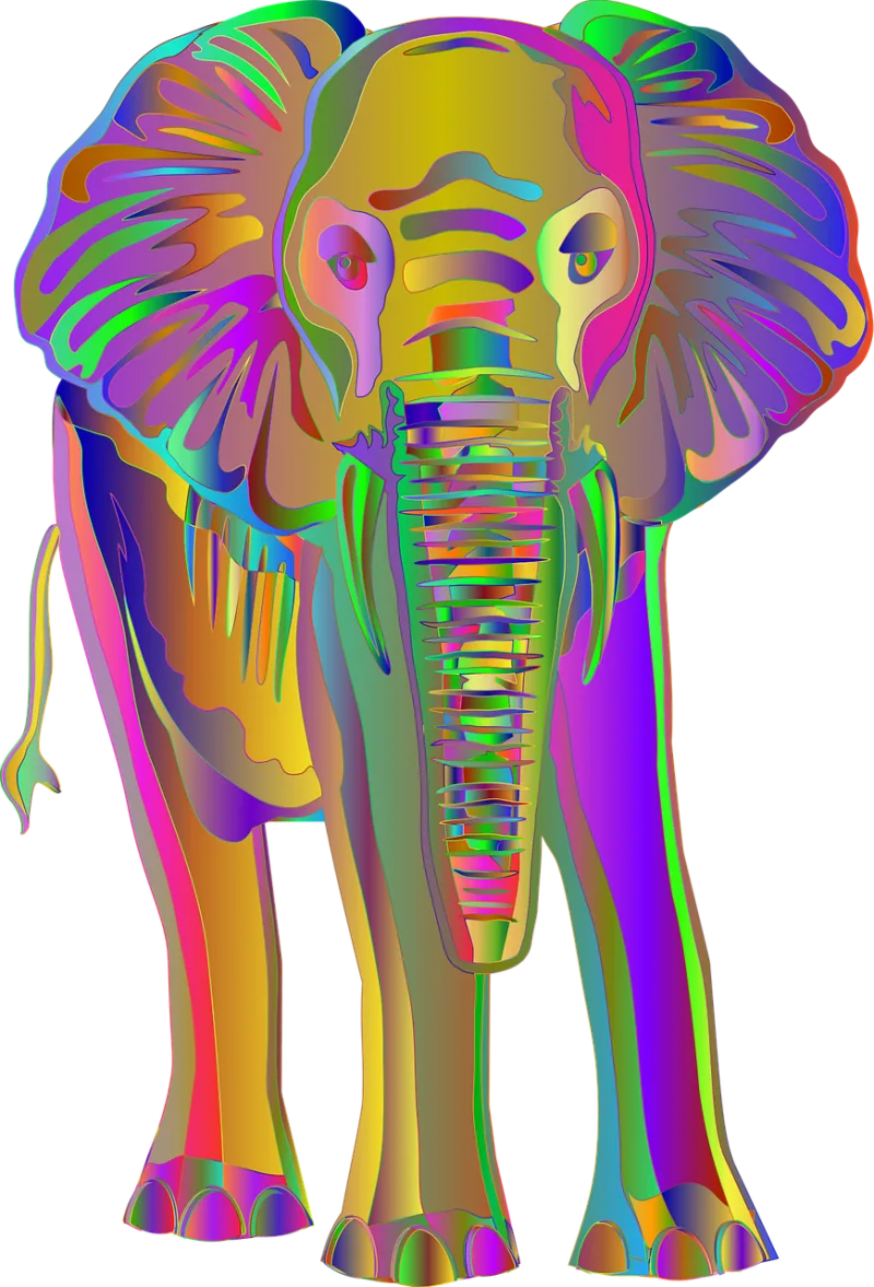 Elephant Animal Metallic Stickdatei – Tiere