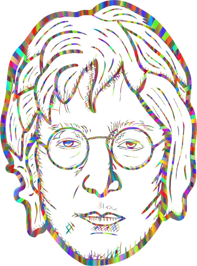 John lennon Beatles Portrait Stickdatei – Musik