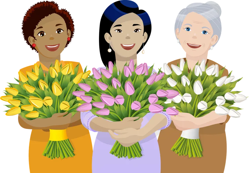 Mother Mom Woman women Stickdatei – Blumen
