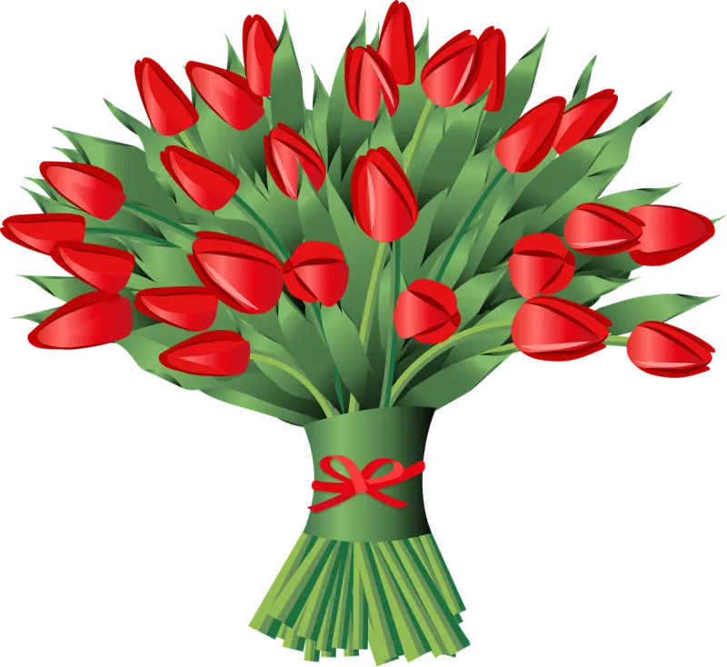 Tulip tulips Bouquet Happy mothers day Stickdatei – Blumen