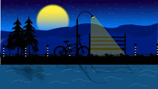 Nightfall Alone Bicycle Stickdatei
