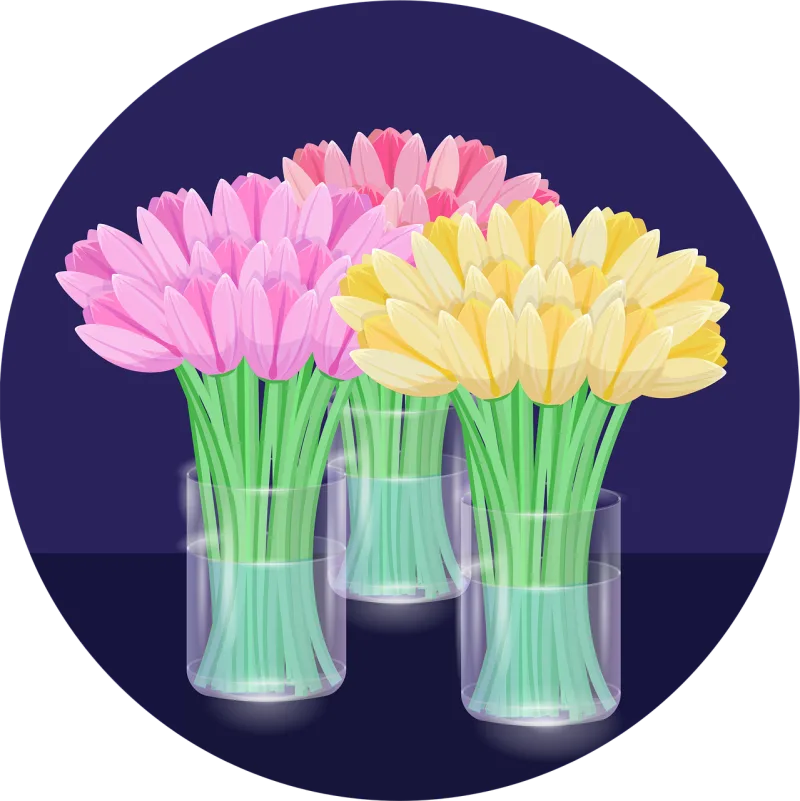 Tulip tulips Nature Flower flowers Stickdatei – Blumen