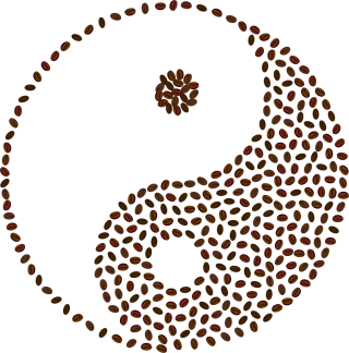 Yin yang Coffee Coffee beans Stickdatei