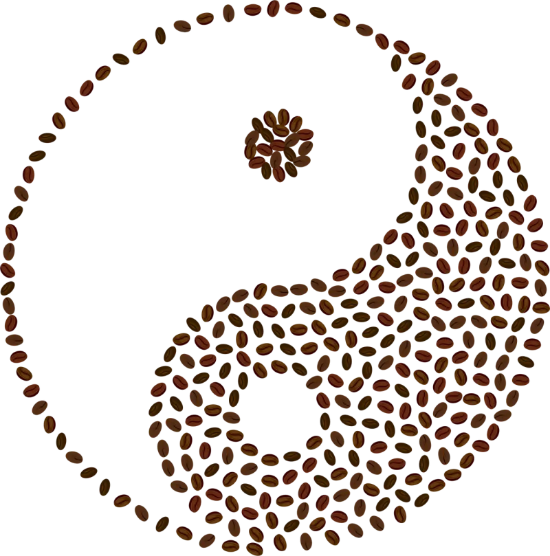 Yin yang Coffee Coffee beans Stickdatei – Essen & Trinken