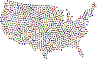America Coffee Map Stickdatei – Essen & Trinken