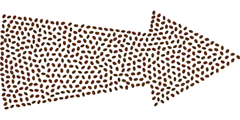 Coffee Coffee beans Arrow Stickdatei – Essen & Trinken