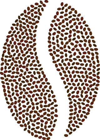 Coffee Coffee beans Fractal Stickdatei