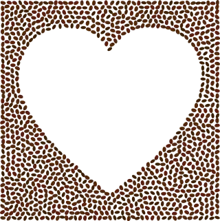Coffee Heart Frame Stickdatei – Essen & Trinken
