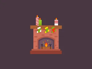 Fireplace Decoration Ch Stickdatei