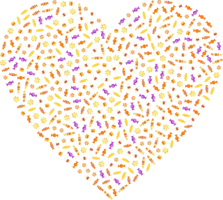 Heart Candy Sweets Stickdatei