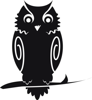 Owl Silhouette Halloween Stickdatei