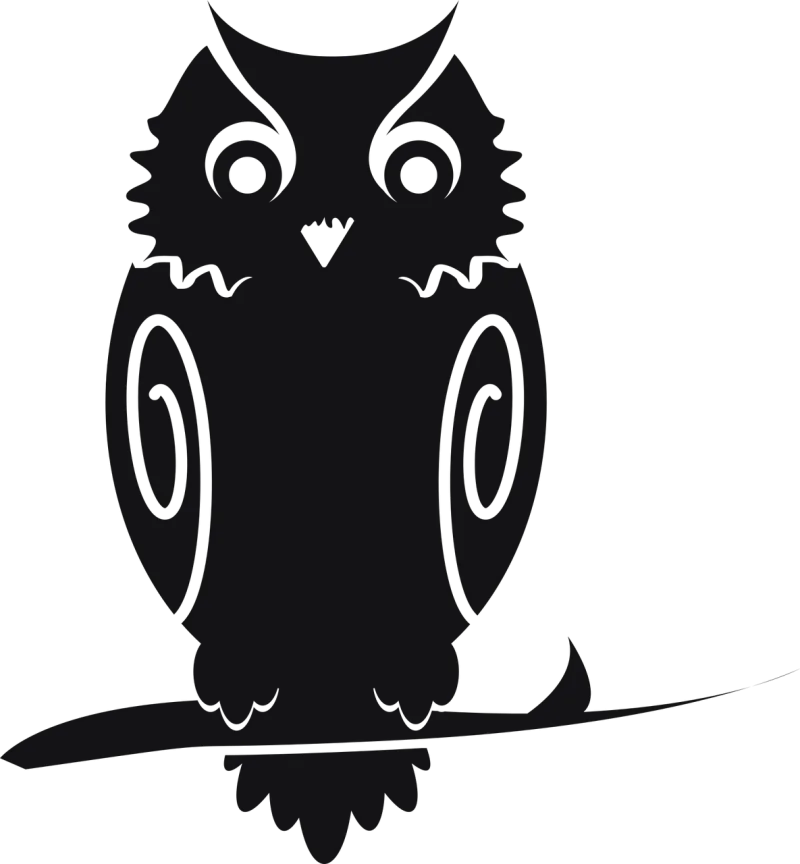 Owl Silhouette Halloween Stickdatei – Tiere