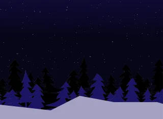 Trees Night sky Winter Stickdatei – Weihnachten