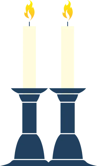 Shabbat Candle Jewish Stickdatei
