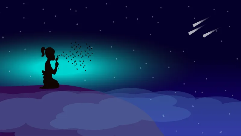 Shooting star Clouds Stars Stickdatei – Weihnachten