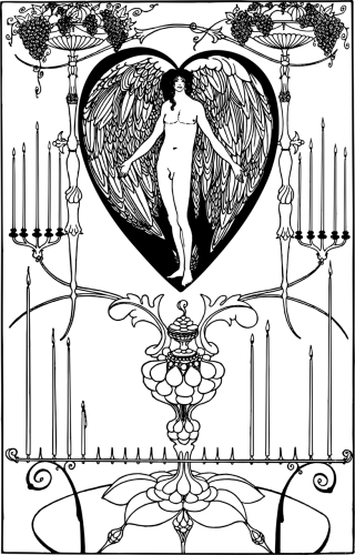 Angel Design Line art Stickdatei