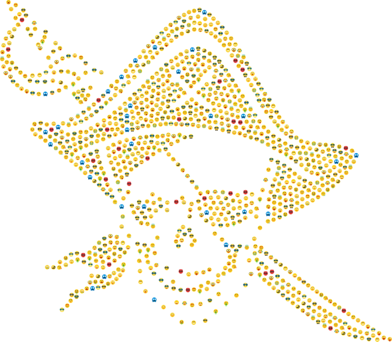 Pirate Emoji Emoticons Stickdatei – Kinder
