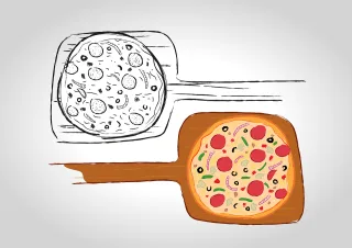 Pizza Flour Dough Stickdatei