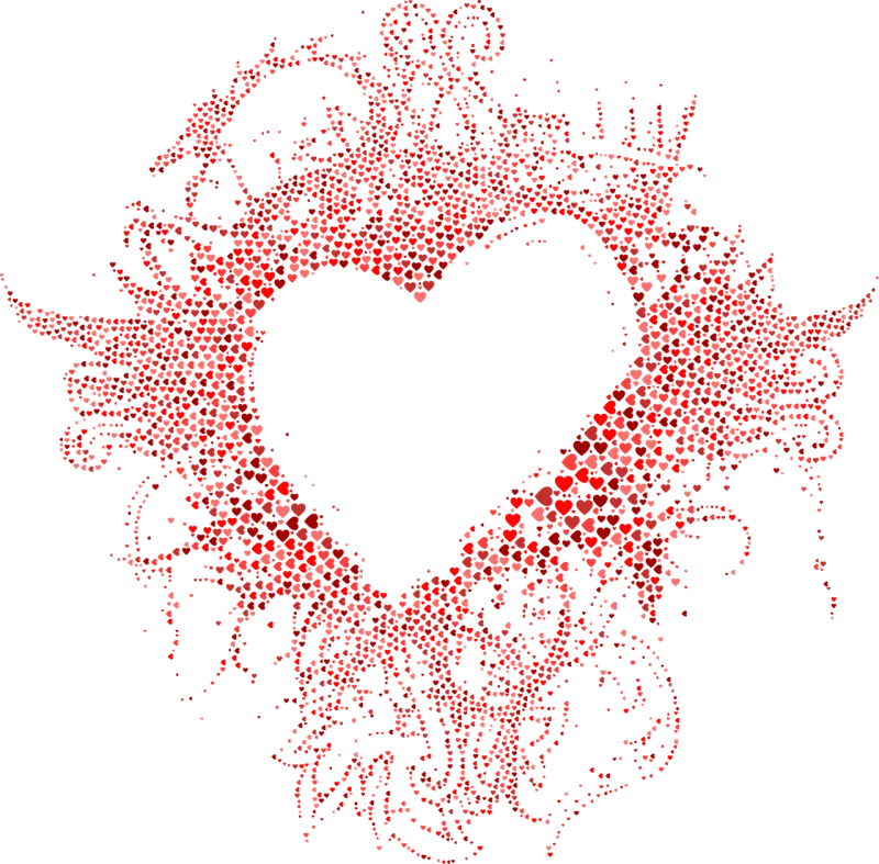 Heart Love Grunge Stickdatei – Herzen & Liebe