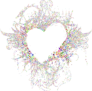 Heart Love Grunge Stickdatei