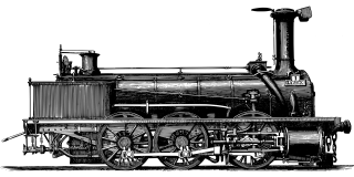 Train Locomotive Line art Stickdatei