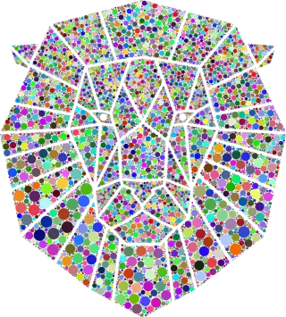 Lion Geometric Circles Stickdatei