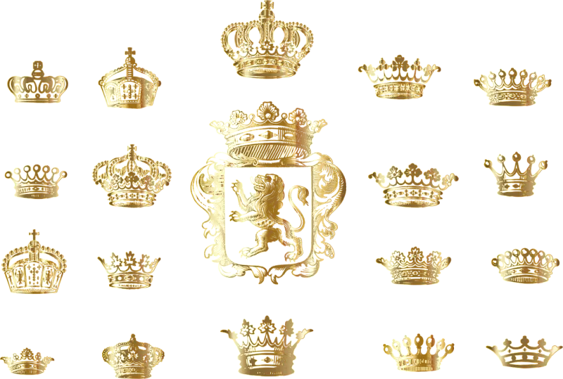 Crown Silhouette Gold Stickdatei – Tiere